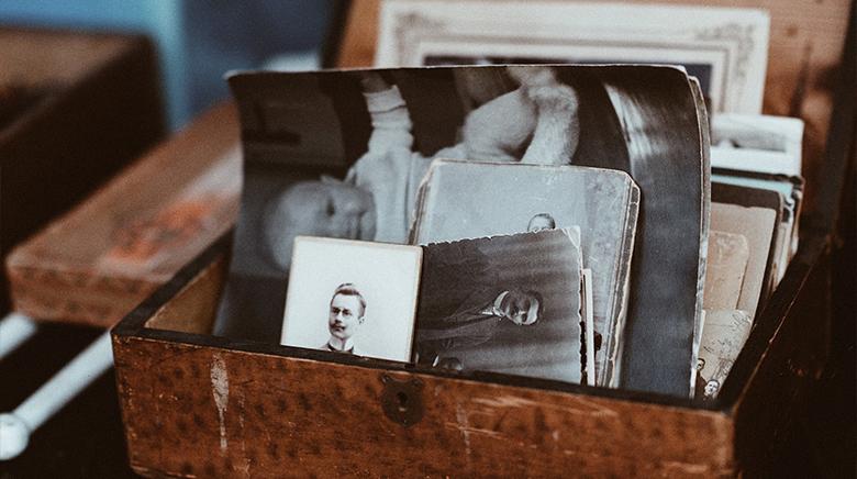 old photos in a box