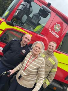 Fire crew at moat house care home