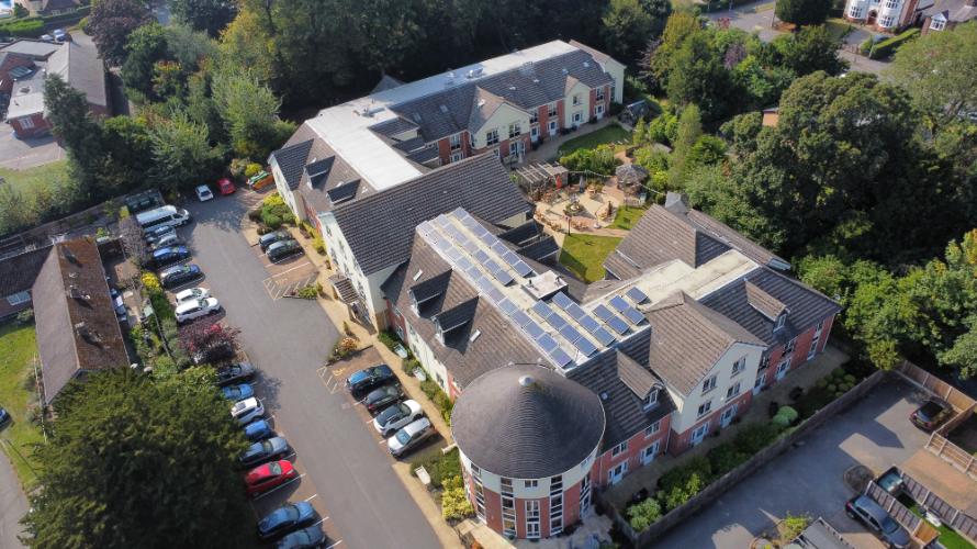 Moat House birds eye view landscape shot